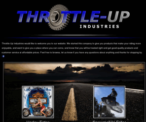 throttle-upindustries.com: Throttle-Up Industries, Harley Parts, Snowmobile Parts
Offering affordable, hard to find Harley and Snowmobile products.