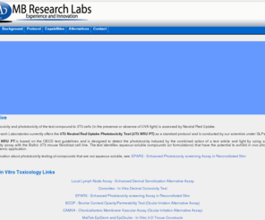 3t3-nru.com: 3T3 Neutral Red Uptake Phototoxicity Assay - MB Research Laboratories
MB Research conducts a GLP 3T3 Neutral Red Uptake Phototoxicity Assay for the Pharmacuetical, Cosmetic, and Chemical Industries.