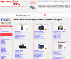 diplotop.fr: Diplotop - Choisissez le meilleur produit, consultez des millions d'avis
Comparer les produits, choisissez le meilleur, le plus fiable ou le plus performant.