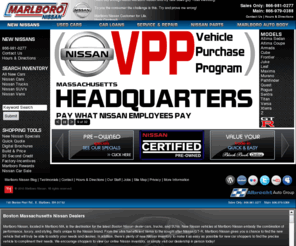 marlboronissan.biz: Marlboro Nissan | Boston Nissan Dealer | Massachusetts Nissan Dealers | Worcester Nissan | Westborough Nissan
Marlboro Nissan, a Massachusetts and Boston Area Nissan Dealer, offers an incredible selection of New and Pre-Owned Nissan vehicles to serve the people of Marlboro, Boston, Woburn, Worcester, Westborough, Framingham, Providence, New Hampshire, Connecticut, Vermont, and everywhere in between.