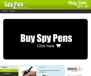 spy-pen.org: Spy Pen | Buy Spy Pen | Spy Pen Camera | Spy Pen Mini | DVR Spy Pen - $29.99 Free Shipping
Spy Pen, possibly one of the best gadgets we bring you a selection of various spy pens.