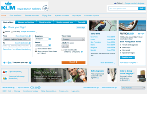 klm.fi: KLM Royal Dutch Airlines Comprehensive Travel Planning Site
KLM Royal Dutch Airlines travel planning site for your (last-minute) flight tickets, hotel reservations and car hire. Plus all our other special offers and flight tariffs to destinations worldwide.