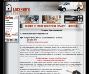 locksmithspompanobeach.com: Pompano Beach Locksmith – 24/7 Fast Locksmith Pompano Beach, FL
24 Hour Emergency Locksmith Services in Pompano Beach FL – Save 10% for finding us online – We service all automotive, residential, and commercial locks!  Call Now! (954) 482-4070