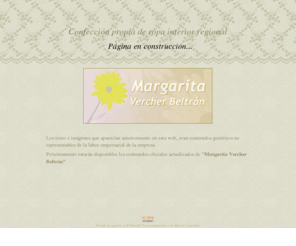 margarita-vercher.com: Margarita Vercher Beltrán. Diseño y confección de ropa interior regional. Cardenal Benlloch, 10. 46680, Paterna. Tel.: 96 248 12 37
