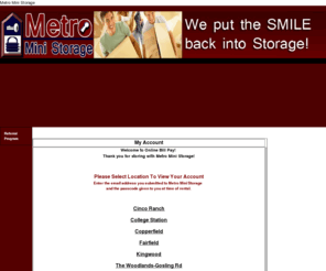 mmsaccount.net: Metro Mini Storage My Account
We put the smile back into Storing!