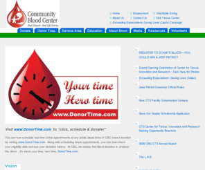 cbccts.org: Welcome to Community Blood Center

