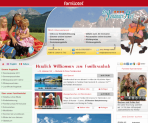 johannerhof.com: Familienurlaub Tirol im All Inclusive Familienhotel St. Johanner Hof - Familotel Kitzbüheler Alpen - St. Johann in Tirol
Urlaub mit Kinder im Familienhotel Tirol - das Familotel St. Johanner Hof in St. Johann in Tirol. Urlaub machen während die Kinder den Tag in der Kinderbetreuung genießen. Zwischen dem Kitzbüheler Horn und Wilder Kaiser - Kitzbüheler Alpen.