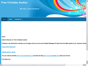 kezia.in: Free Christian Audios By Dr. Johnson Cherian M.D.Ph.D.
Free Christian Audios By Dr. Johnson Cherian M.D.Ph.D. Hear and Download