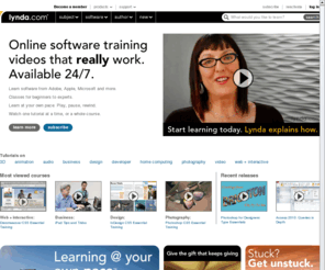 lyndas.com: Software training online-tutorials for Adobe, Microsoft, Apple & more
Software training & tutorial video library. Our online courses help you learn critical skills. Free access & previews on hundreds of tutorials.