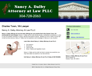 nancydalbyattorney.com: Charles Town, VA Lawyer - Nancy A. Darby Attorney At Law PLLC
Nancy A. Dalby Attorney At Law PLLC offers clients near Charles Town, WV with the highest quality school and land use law services in the area. 304-728-2063