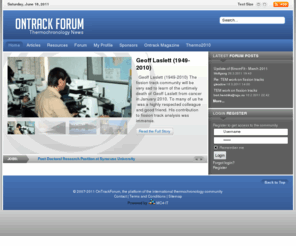 ontrackforum.org: Ontrackforum - the platform of the international thermochronology community
OnTrack Forum, the online platform of the international thermochronology community
