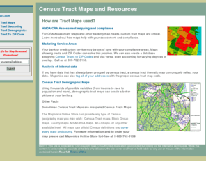 tractmaps.com: Census Tract Maps and Resources
Census tract maps and resources including information on types of census maps tract maps and how they are used by businesses and financial.