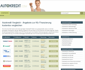 autokredit.com: Autokredit | Autokredit Vergleich – Jetzt KFZ Finanzierung berechnen mit Autokredit.com
