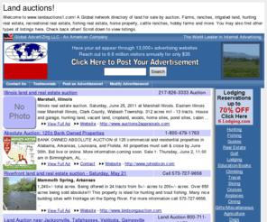 landauctions1.com: land auctions, www.landauctions1.com, land for sale
Land auctions.  Farms, ranches, hunting real estate, recreational real estate, fishing real estate, irrigated land, horse property, cattle ranches, hobby farms and more.