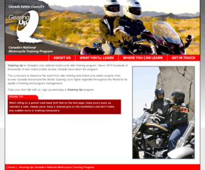 motorcycletraining.org: Welcome - Canada Safety Council's Gearing Up - Canada's National Motorcycle Training Program
