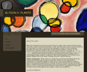 designdirection.org: Alyson H. Plante, artist + freelance designer
Portfolio of Alyson H. Plante, artist and graphic designer working in Richmond, Virginia.