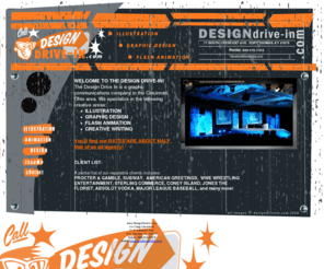 designdrivein.com: Design Drive In Home
Welcome to the Design Drive-In! We are your one-stop discount shop to take care of all your GRAPHIC DESISN, ILLUSTRATION & WEBSITE DESIGN needs. Located just 5 minutes from downtown Cincinnati, Ohio. Call today!