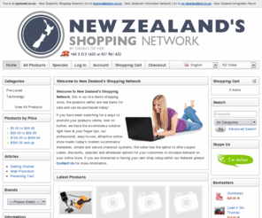 opencart.co.nz: New Zealand's Shopping Network - Providing safe and secure shopping solutions
New Zealand's Shopping Network - Providing safe and secure shopping solutions, Welcome to New Zealand's Shopping Network, this is our live demo shopping store, the products within are items for sale and can be purchased! If you are looking for a way to promote your products online, please feel free to have a play with this shopping cart we are sure will full in love with the features our system, provides both the shopper and the seller. If you are interested in getting your own shop onine please Contact Us for more information.