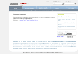 anixter.ch: Willkommen bei Anixter Deutschland â dem weltbesten Distributor fÃ¼r Netzwerk- und Infrastrukturprodukte.
Willkommen auf der Homepage von Anixter Deutschland, Ihr globaler Distributor fÃ¼r strukturierte Verkabelung, Netzwerkinfrastruktur, Elektrotechnik, Wire&Cable Wireless LAN, Voice Data, Konvergenz, Logistik Service und Lieferkettenmanagment 