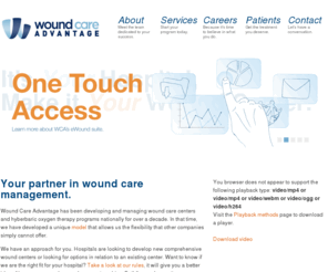 svmcwoundcare.com: Wound Care Advantage | Wound Care Management
Wound Care Advantage specializes in developing and managing wound care and hyperbaric medicine programs for new and,or existing centers.