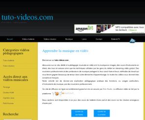 tuto-videos.com: Vidéos musicales et pédagogiques - cours de musique en video - artistes clips concerts spectacles
videos pedagogiques et cours de musique en video, cours de batterie et de claviers en videos, cours de musique a domicile, videos live d'artistes, concerts