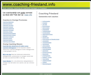 coaching-friesland.info: Coaching Friesland
Informatie over coaching en coaches in Friesland