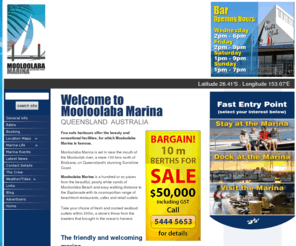 mooloolabamarina.com: The official site of Mooloolaba Marina . Queensland Australia
The Official Web Site of the famous Mooloolaba Marina. Berth layouts, contact details, news and general information on Mooloolaba and the greater Sunshine Coast.