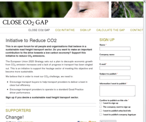 closeco2gap.com: Close CO2 Gap
It is common knowledge that the road transport sector can improve fuel efficiency by at least 15% and according to major EcoDrive studies, the savings opportunity is even higher.

Our goal is to reduce CO2 emissions coming from the road transport sector