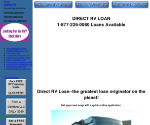 directrvloan.info: DIRECT RV LOAN 1-877-226-0060
1-877-226-0060 Direct RV Loan