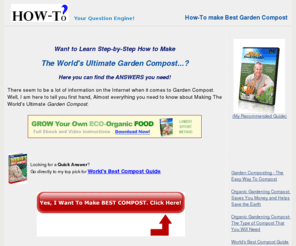 garden-composting.com: Garden Composting - How to Make the Best Garden Compost
Garden Composting