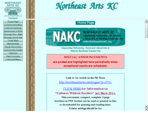 northeastartskc.org: Northeast Arts KC
The Historic Northeast Cultural Arts Commission supports cultural events which bring visual and performance arts to the public without regard to race, religion or ethnic group.