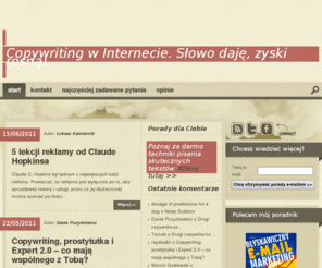dynanet.pl: COPYWRITING w Internecie. Słowo daję, zyski rosną! | Copywriting w Internecie. Słowo daję, zyski rosną!
Copywriting w Internecie. Słowo daję, zyski rosną!