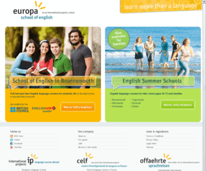 europa-school.com: Europa School of English - Europa Schools of English
Schools of English in the UK: Language courses in Bournemouth and summer courses in the south of England 