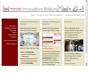 binnovativ.de: binnovativ Innovative Weiterbildung Gutsfeld Kommunikation Seminare eLearning
Homepage binnovativ - Innovative Weiterbildung