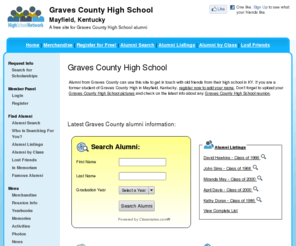 gravescountyhighschool.org: Graves County High School
Graves County High School is a high school website for Graves County alumni. Graves County High provides school news, reunion and graduation information, alumni listings and more for former students and faculty of Graves County High in Mayfield, Kentucky
