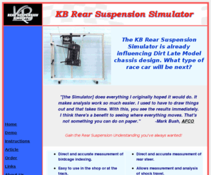 Shopping Sports Motorsports Auto Racing Tools   Team on Suspensionsimulator Com  Kb Rear Suspension Simulator