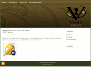 venusdiffusion.com: Vénus diffusion
Joomla! - le portail dynamique et système de gestion de contenu