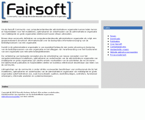 fairsoft.nl: Welkom bij Fairsoft
Fairsoft Community voor de ontwikkeling en toepassing van software