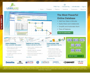 longjump.com: Web Database - PaaS - SaaS - Private Cloud | LongJump
Web Database and PaaS for all your business information management needs - LongJump