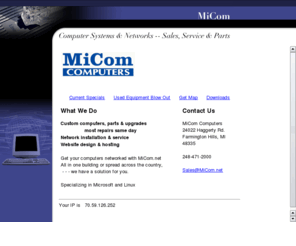 micom.net: MiCom
MiCom is a full service network design & build and computer design & build provider along with full repair services.