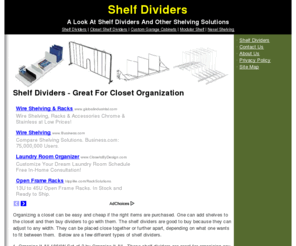 shelfdividers.org: Shelf Dividers
Looking to pick up some shelf dividers? Here are a few that you may want to consider!