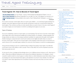 travelagenttraining.org: Travel Agent Training
Learn how to become a certified travel agent through online travel agent training!