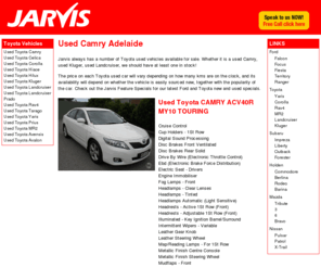 usedcamryadelaide.com: Used Camry Adelaide
Jarvis have a massive range of New and Used Toyota vehicle specials available across several dealerships. View our range