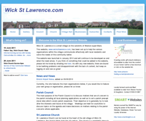 wickstlawrence.com: Wick St Lawrence
An online guide to the Wick St. Lawrence Community and Parish Council activities. Wick St Lawrence is a small village in North Somerset, on the outskirts of Weston-super-Mare.