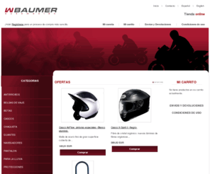 baumer.es: Cascos motos -guantes moto - chaquetas -cascos motocicleta -ropa motorista -Botas motorista -chaqueta motorista -trajes moto -equipamiento motorista|Baumer.es
Tienda online para motoristas:cascos motocicleta,ropa motorista,equipamiento motorista,chaquetas moto,ropa motorista,chaqueta motorista,accesorios motorista,cascos motos,botas motorista,guantes moto,trajes moto