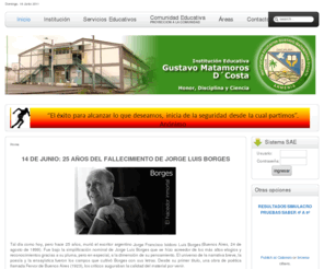 gustavomatamoros.edu.co: La Institución
Joomla! - el motor de portales dinámicos y sistema de administración de contenidos
