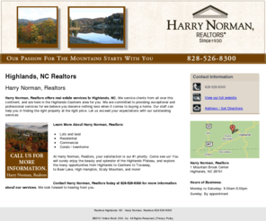 scalymountainrealestate.com: Realtors Highlands, NC - Harry Norman, Realtors 828-526-8300
Harry Norman, Realtors offers real estate services to Highlands, NC. Call 828-526-8300 For More Information.