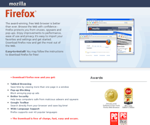 firefox-free.com: Mozilla Firefox Free Download
Download the latest version of Firefox - with Google Toolbar! In your language and totally free!