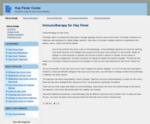 hayfevercures.com: Hay Fever Cures
Research cures for Hay Fever Problems