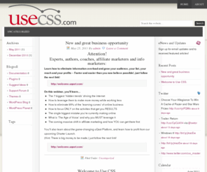 usecss.com: Use CSS :: Changing the web with CSS
Changing the web with CSS